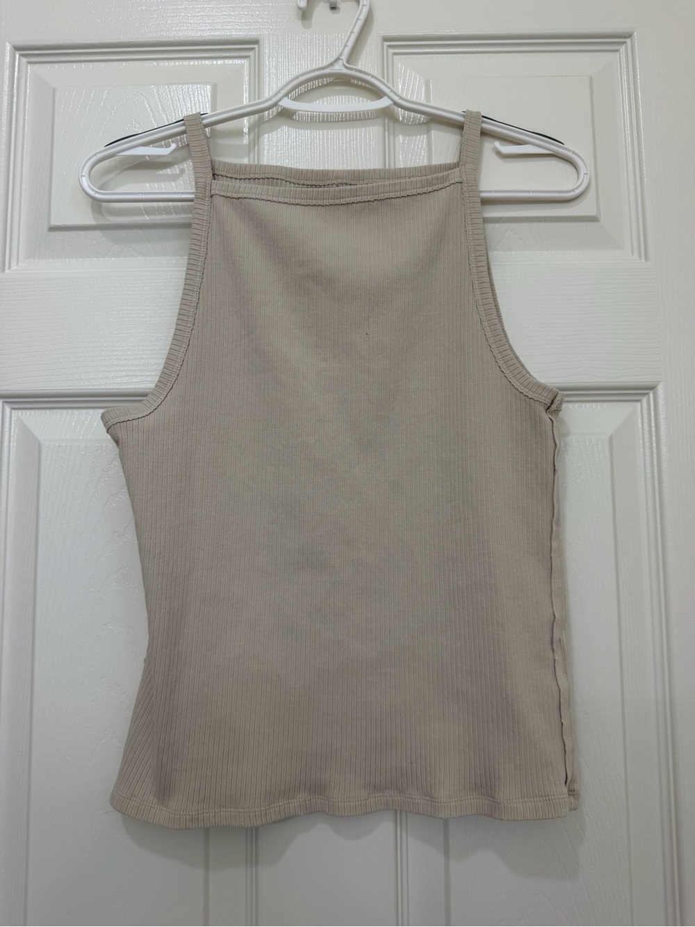 We The Free Ribbed Square-Neck Tank Top - Beige